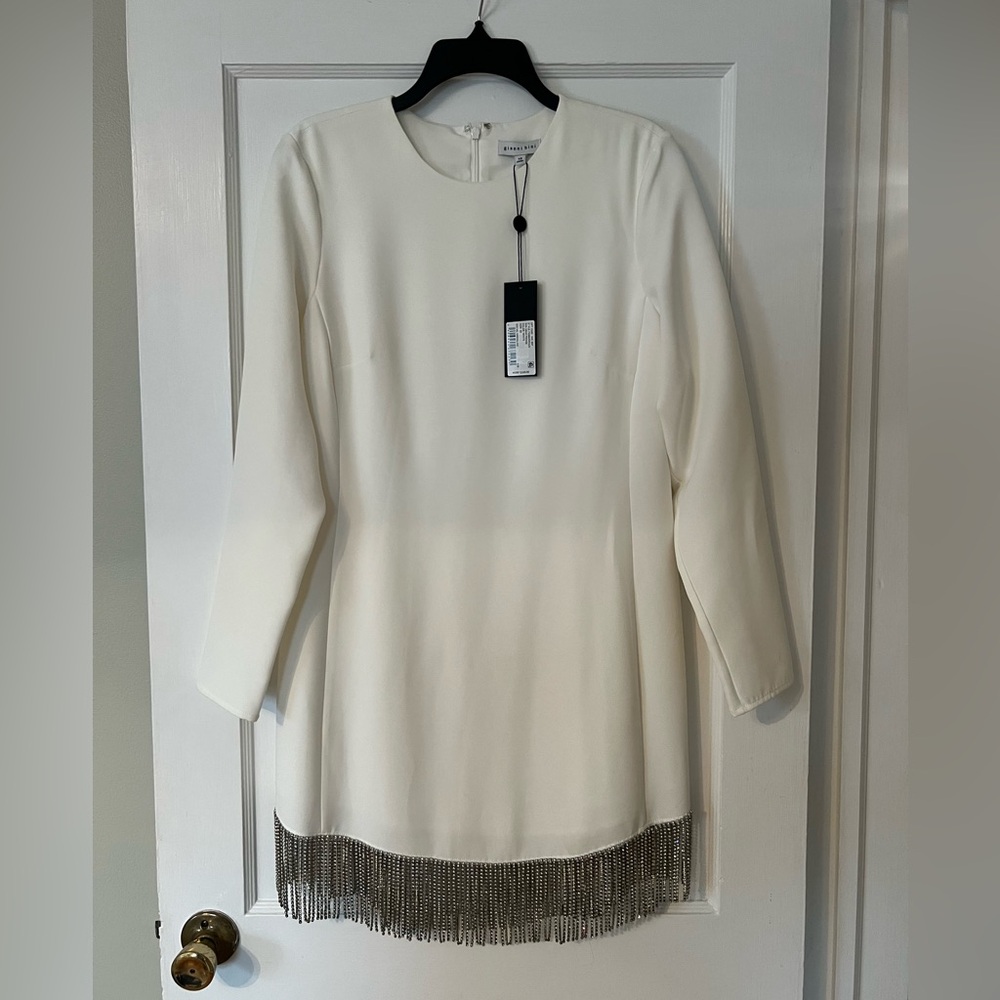 Gianni Bini White Fringe Dress